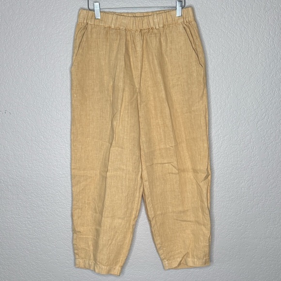 Poetry Butter Yellow Linen Pants - Picture 2 of 7